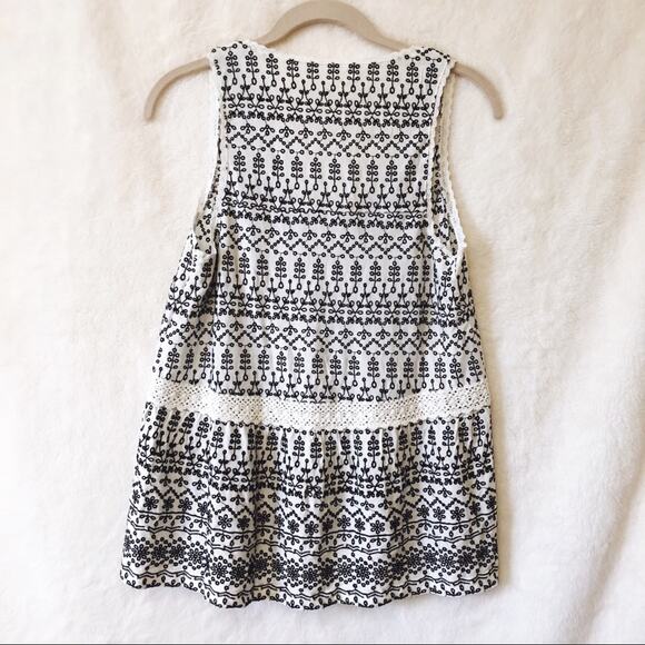 Anthropologie Ivory Cammie Embroidered Peplum Top - Picture 9 of 16